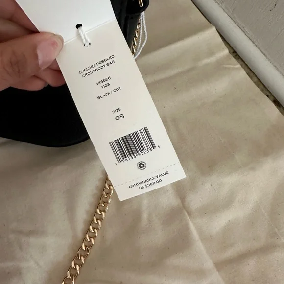 New Tory Burch Chelsea Pebbled Crossbody In black - Picture 6 of 8